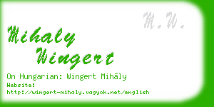 mihaly wingert business card