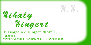 mihaly wingert business card